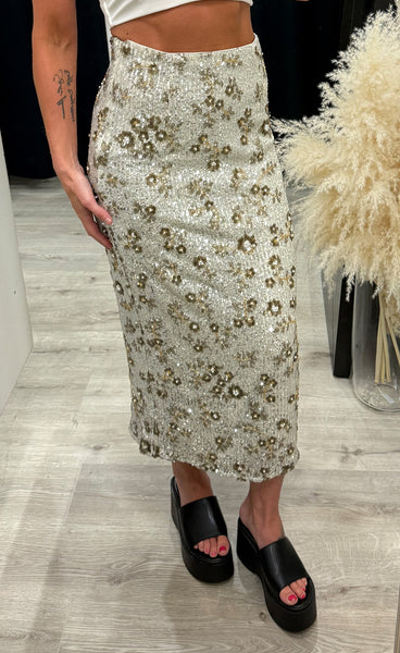 Magnolia HW skirt - silver/coco