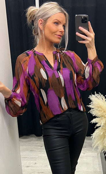 Cheaky blouse 1 - sparkling grape