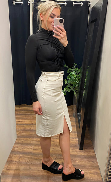 Denisse denim skirt - vanilla ice