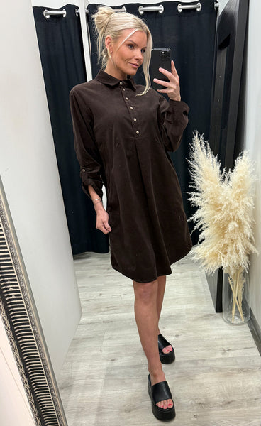 FRANSA Cory dress 2 - hot fudge