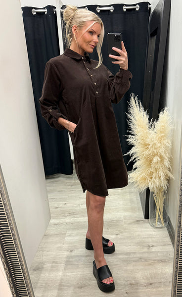 FRANSA Cory dress 2 - hot fudge