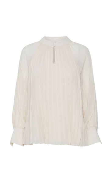 Pleats blouse 2 - whitecap