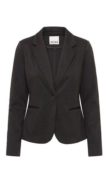 Kate rhinestone blazer - black