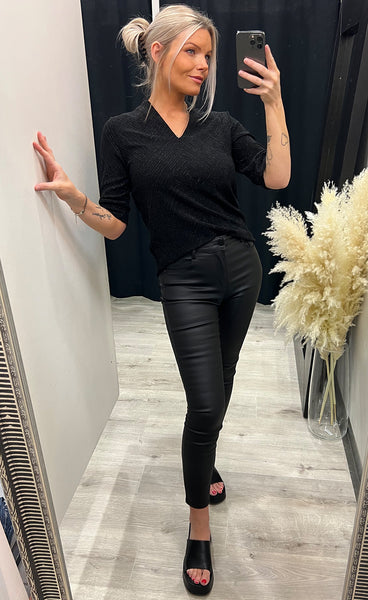 Cavila blouse - black glitter