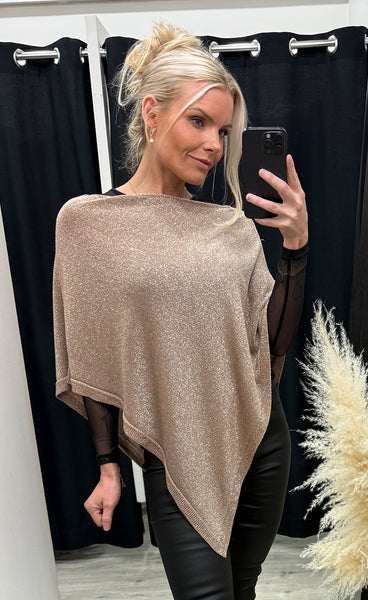 Glitter poncho 6069 - gold