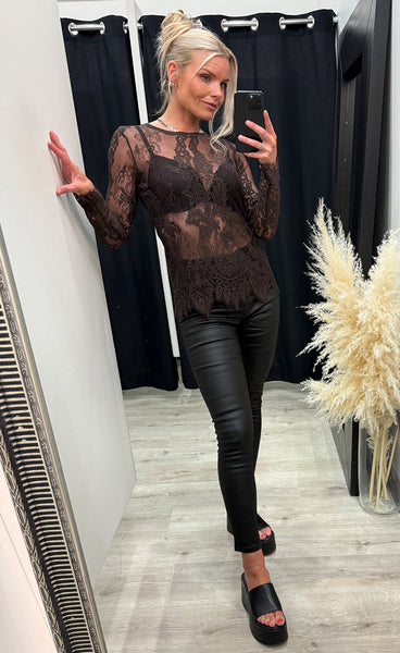 NÜ Charlotte top - brown