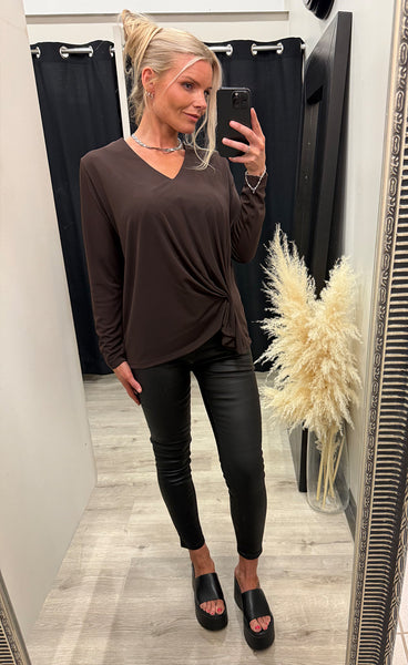 NÜ Ditte ronnie blouse - brown