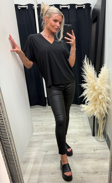 NÜ Ditte ronnie top - black