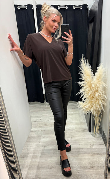 NÜ Ditte ronnie top - brown