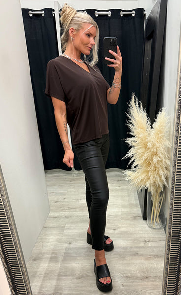 NÜ Ditte ronnie top - brown