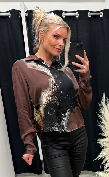 NÜ Fleur blouse - bordeaux mix
