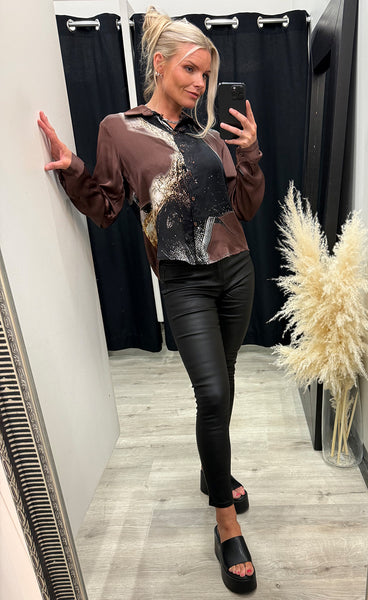 NÜ Fleur blouse - bordeaux mix