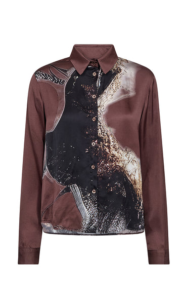 NÜ Fleur blouse - bordeaux mix