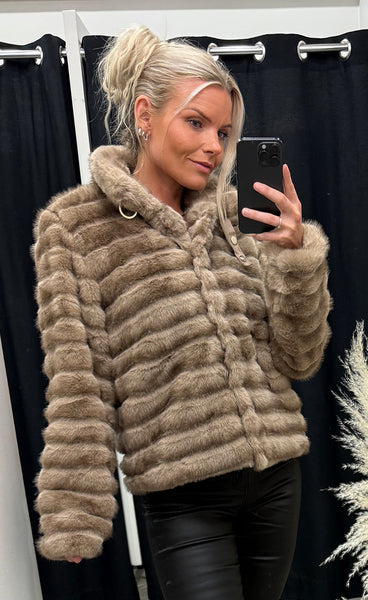 NÜMPH Nuvita jacket - silver mink