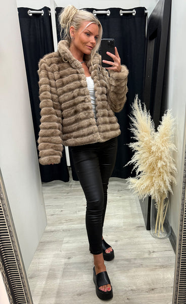 NÜMPH Nuvita jacket - silver mink