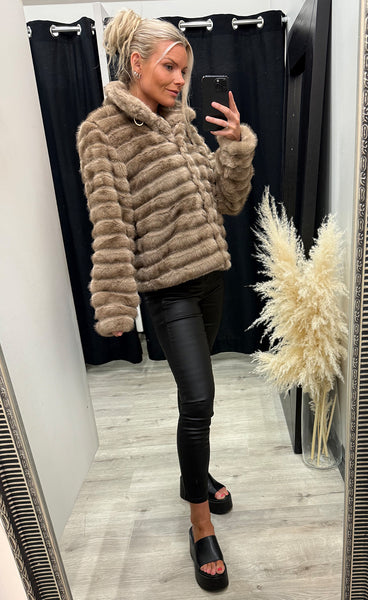 NÜMPH Nuvita jacket - silver mink