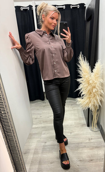 NÜMPH Nusitas shirt - deep taupe