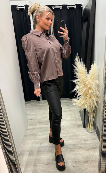 NÜMPH Nusitas shirt - deep taupe