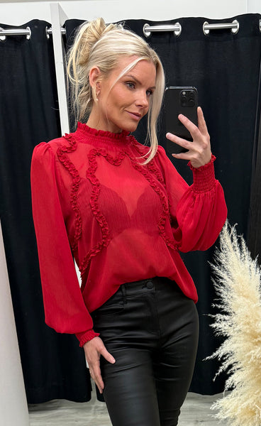 RDF Cilja blouse - deep red