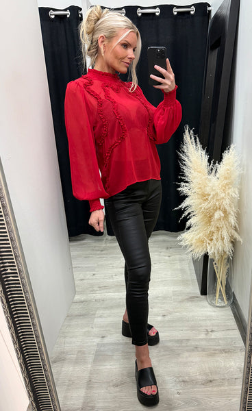 RDF Cilja blouse - deep red