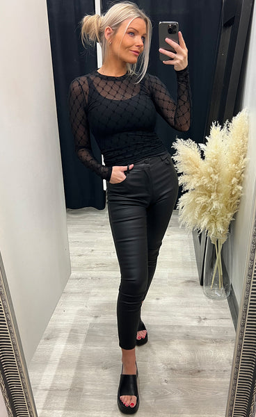 HYPE mesh top - black