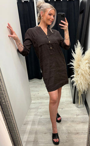 Luca short dress - espresso
