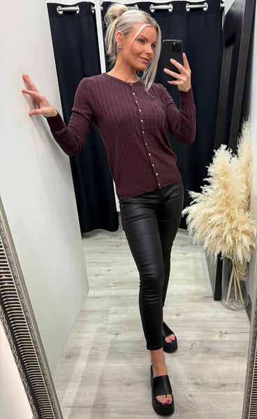 Pointella cardigan 1 - fudge