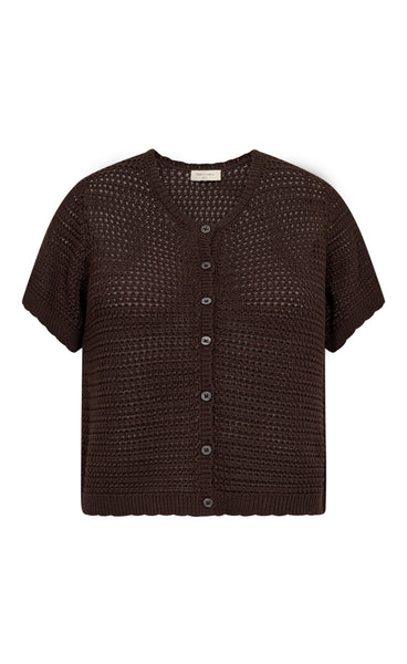 FREEQUENT Tota cardigan - coffee bean