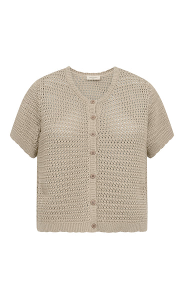 FREEQUENT Tota cardigan - silver mink