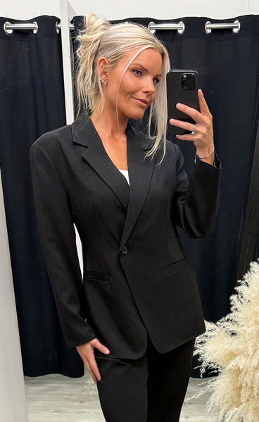 Nelly blazer - black glitter