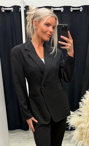 Nelly blazer - black glitter