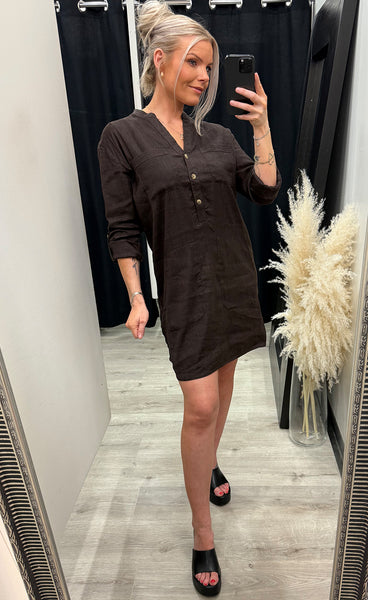 Luca short dress - espresso