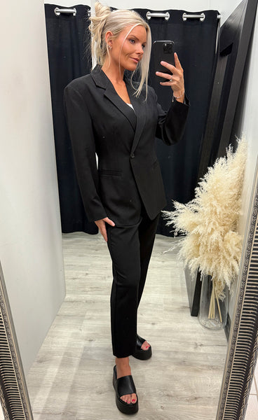 Nelly blazer - black glitter