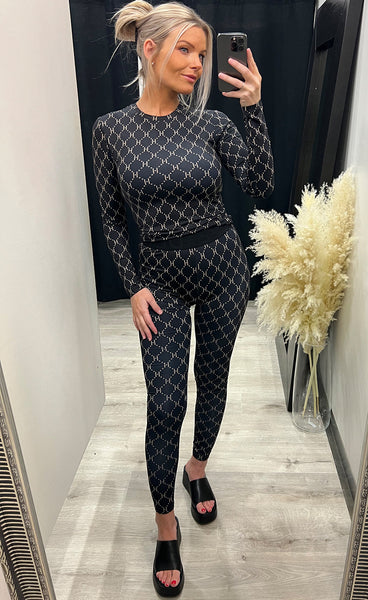 HYPE logo leggings - black