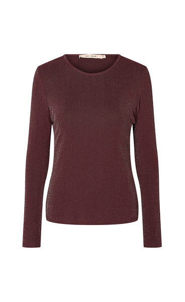 Round neck blouse - wine
