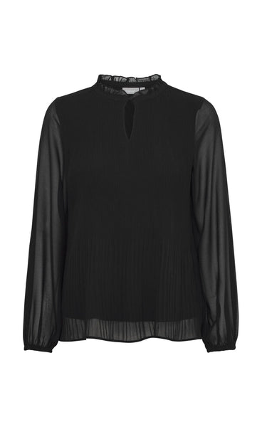 Pleats blouse 1 - black