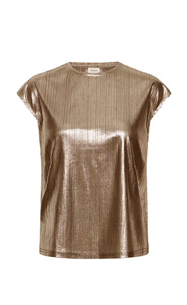 Talia tee 1 - chocolate metallic