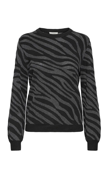 Mobbe jacquard jumper - meterorite