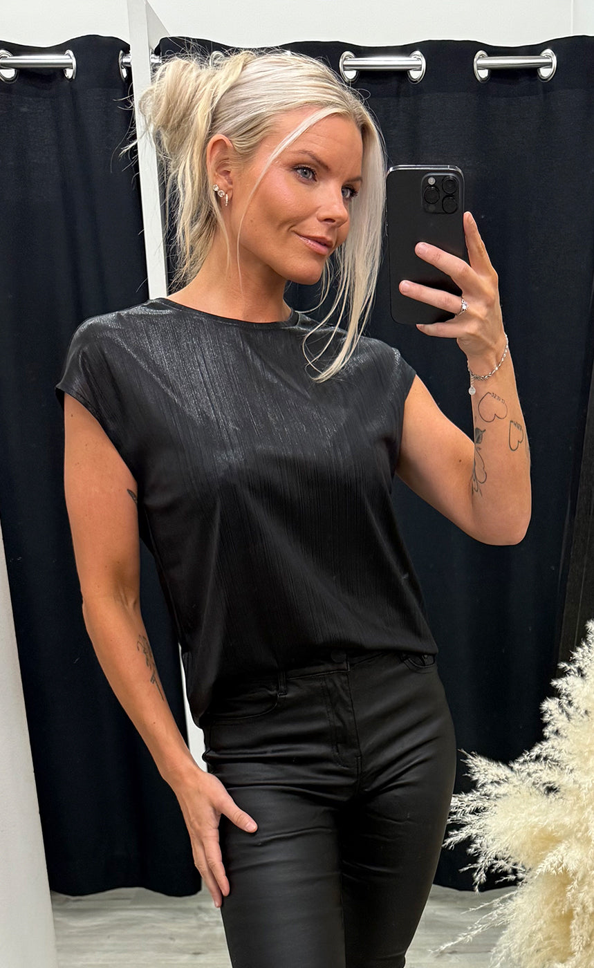 Talia tee 1 - black metallic