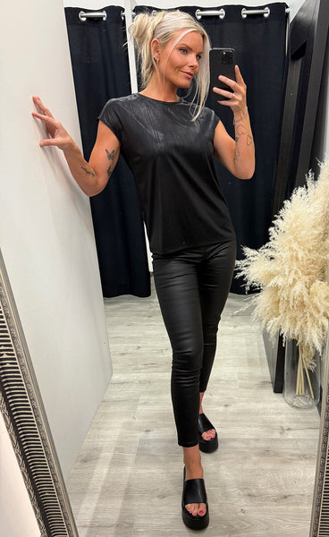 Talia tee 1 - black metallic