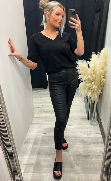 Nelly top - black glitter