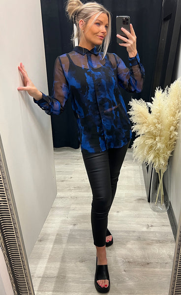 Chiffy shirt - lapis blue