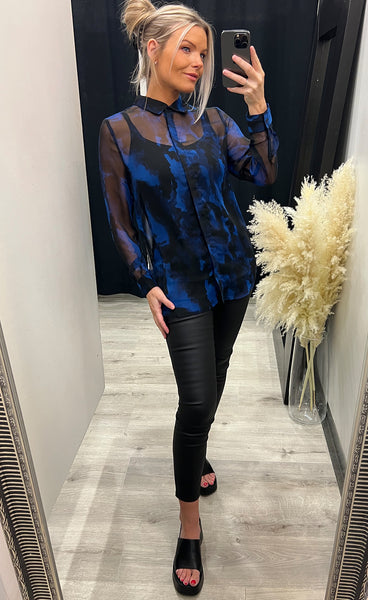 Chiffy shirt - lapis blue