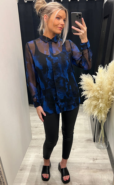 Chiffy shirt - lapis blue