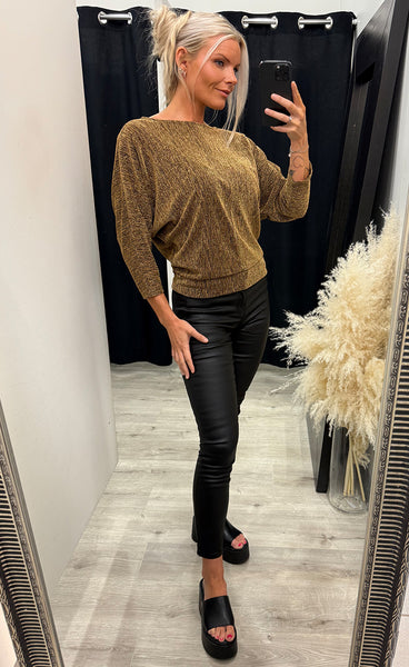 Shiloh bat blouse - gold