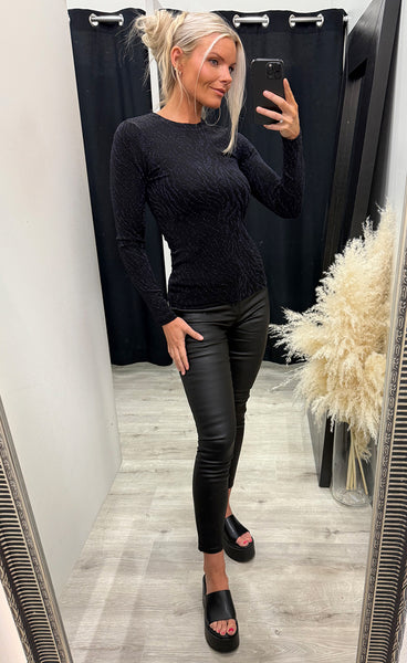 Utta lurex top - evening blue