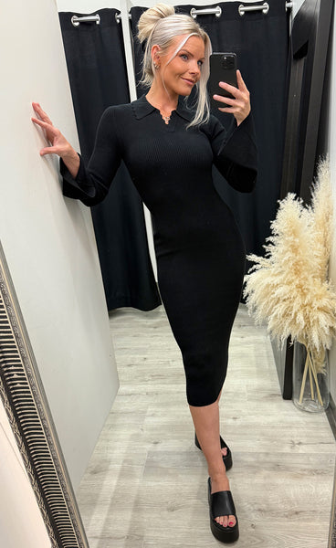 Livvy knit dress - black