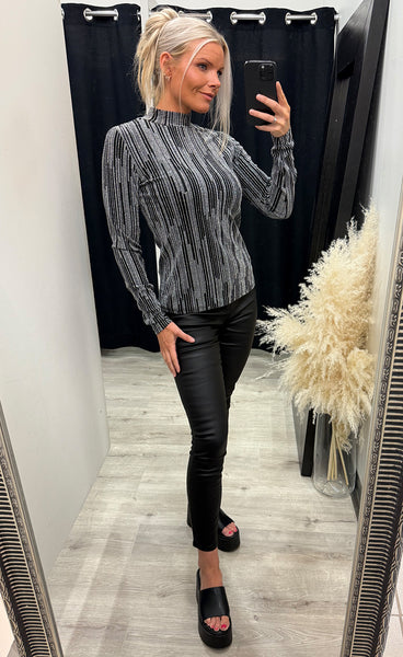 Thea blouse - silver glitter