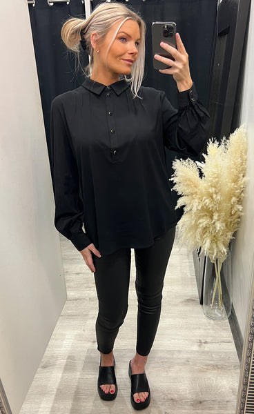 Levina blouse PLUS - black