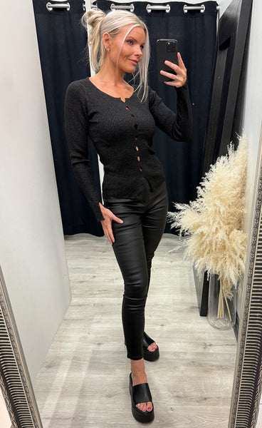 Dreas longsleeve - black glitter